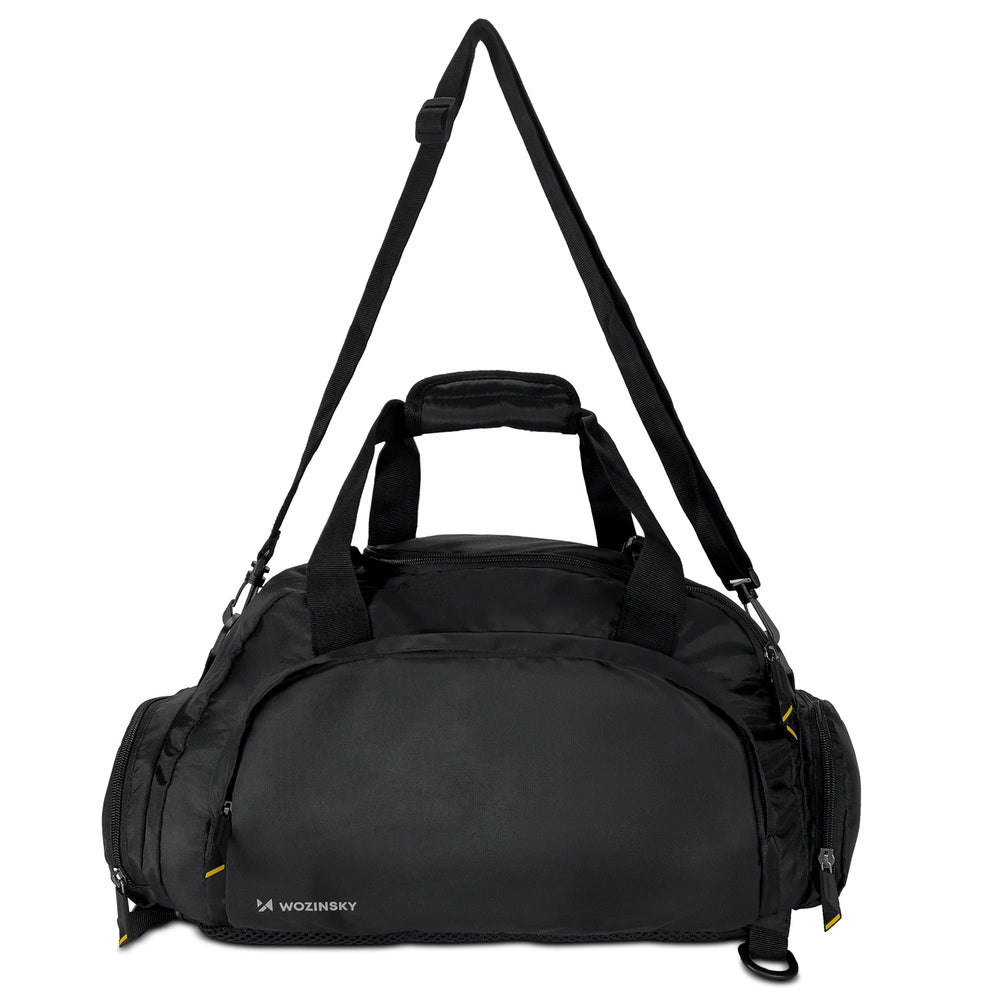 Wozinsky Travel Sports Bag Bag Bag Bag Hand Luggage Bag 40x20x25 cm for Airplane Black (WSB-B01)