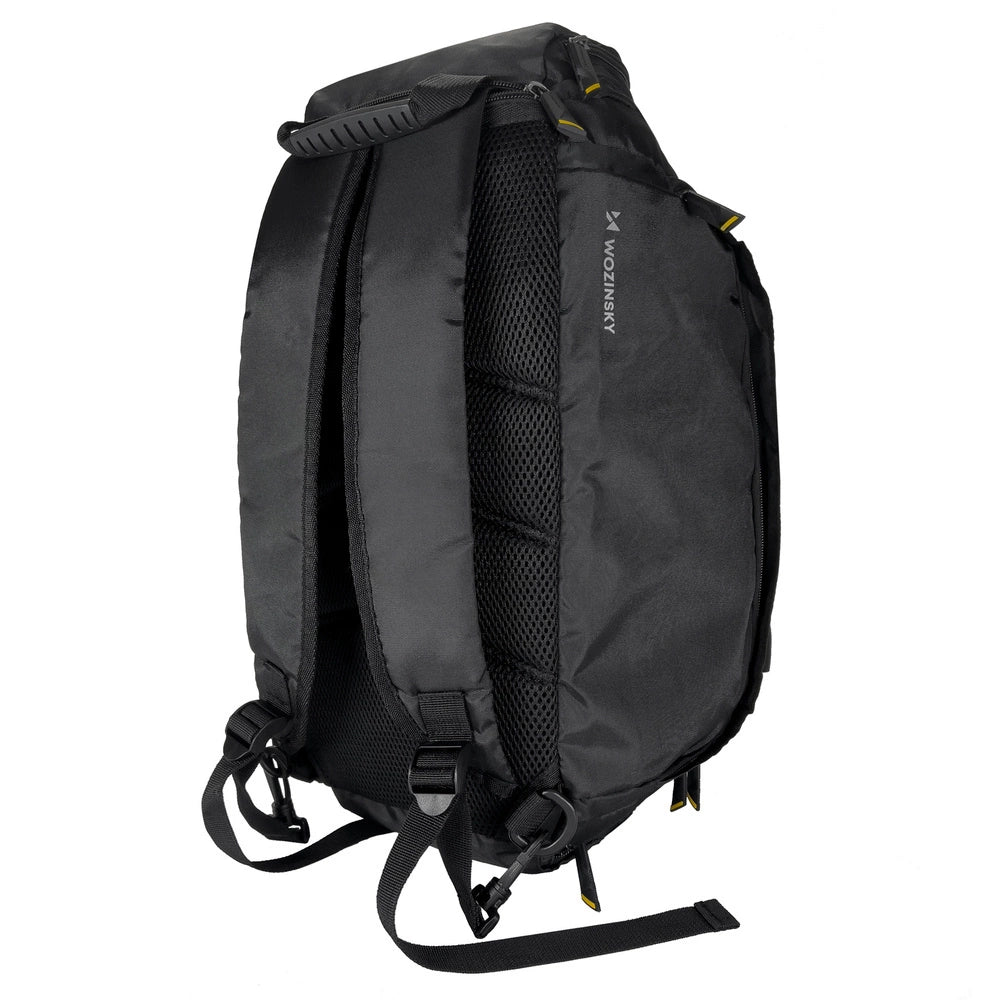Wozinsky Travel Sports Bag Bag Bag Bag Hand Luggage Bag 40x20x25 cm for Airplane Black (WSB-B01)
