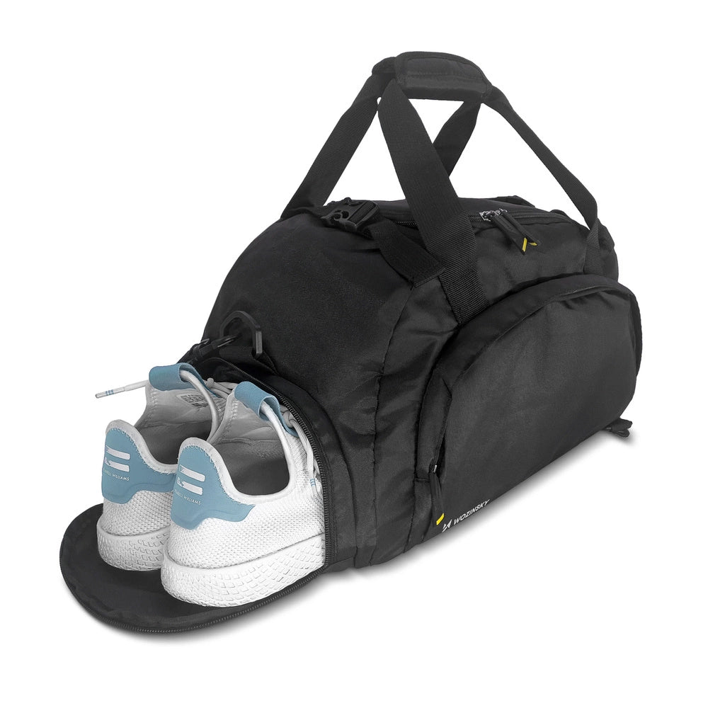 Wozinsky Travel Sports Bag Bag Bag Bag Hand Luggage Bag 40x20x25 cm for Airplane Black (WSB-B01)