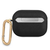 Guess GUAPSASMK AirPods Pro cover sort/sort Saffiano Script Metal Collection