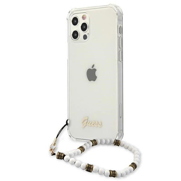 Guess GUHCP12LKPSWH iPhone 12 Pro Max 6.7" Transparent Hardcase White Pearl