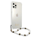 Guess GUHCP12LKPSWH iPhone 12 Pro Max 6.7" Transparent Hardcase White Pearl