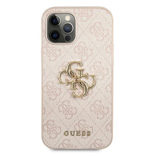 Guess GUHCP12M4GMGPI iPhone 12/12 Pro 6,1" rosa/rosa hardcase 4G Big Metal Logo