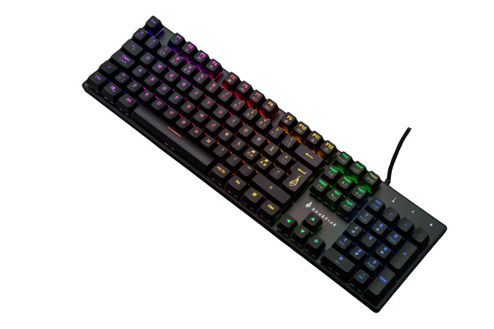 SureFire KingPin M2 tastatur Spil USB QWERTY Nordisk Sort, Metallic