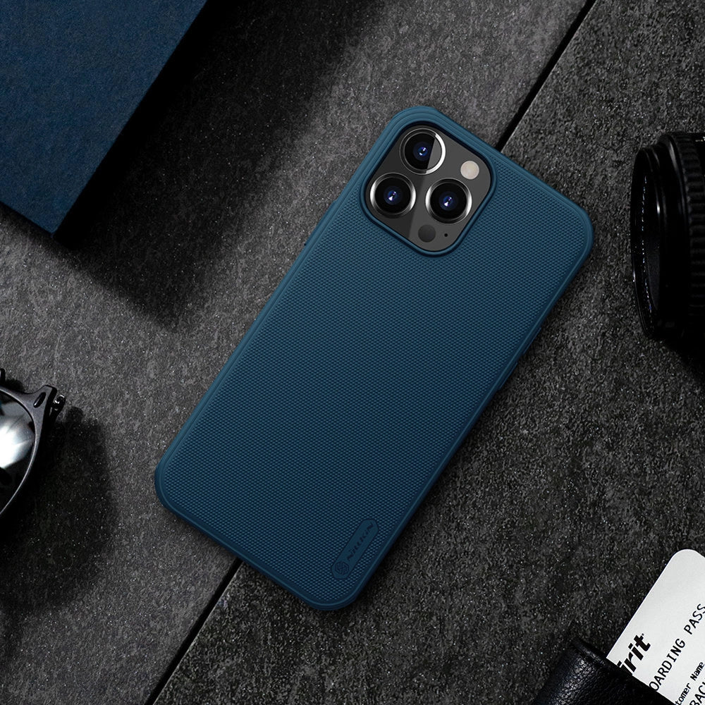 Nillkin Super Frosted Shield Pro holdbar kuffert, cover til iPhone 13 Pro Max, blå