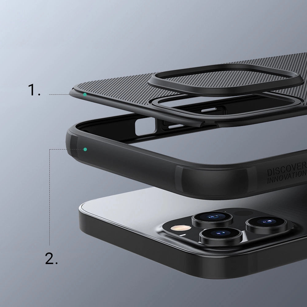 Nillkin Super Frosted Shield Pro holdbar kuffert, cover til iPhone 13 Pro Max, blå