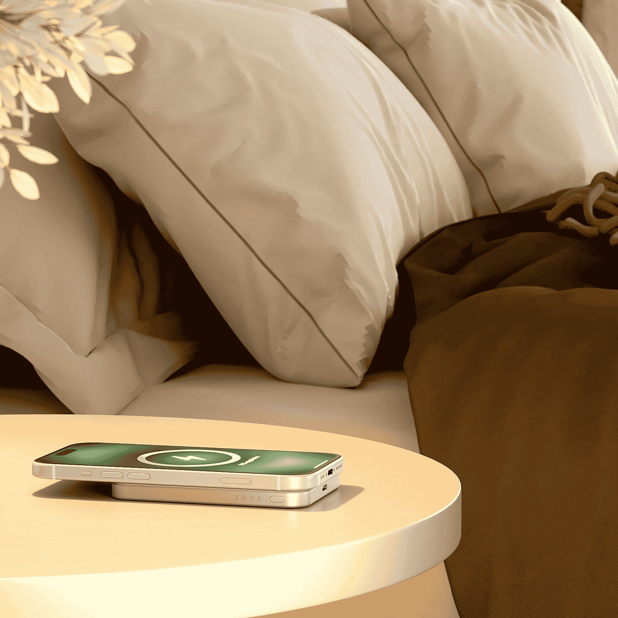 ZENS Pro 1 Slim 5000 mAh Trådløs opladning Hvid