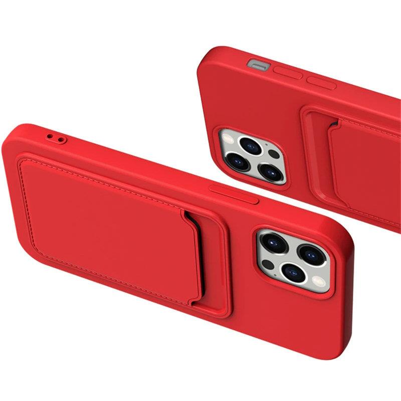 Card Case Silicone Wallet Case med kort slot Dokumenter til Samsung Galaxy A72 4G Black
