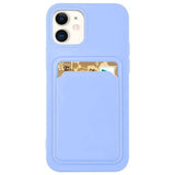 Card Case Silicone Wallet Wallet med kort slot dokumenter For Samsung Galaxy A72 4G Purple