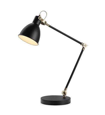 Markslöjd House sort/stål skrivebordslampe