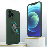Ring Case silikon-foder med finger greb og stå for Samsung Galaxy A72 4G sølv