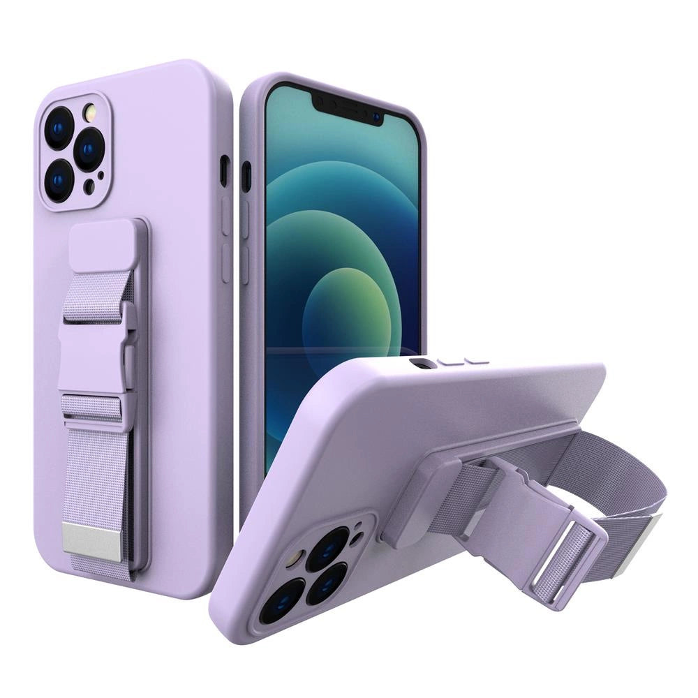 Rope case Gel case med en kæde lanyard taske lanyard iPhone 11 Pro lilla
