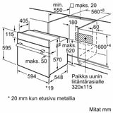 Bosch Serie 2 HBF010BV1S ovn 66 L 3300 W Hvid
