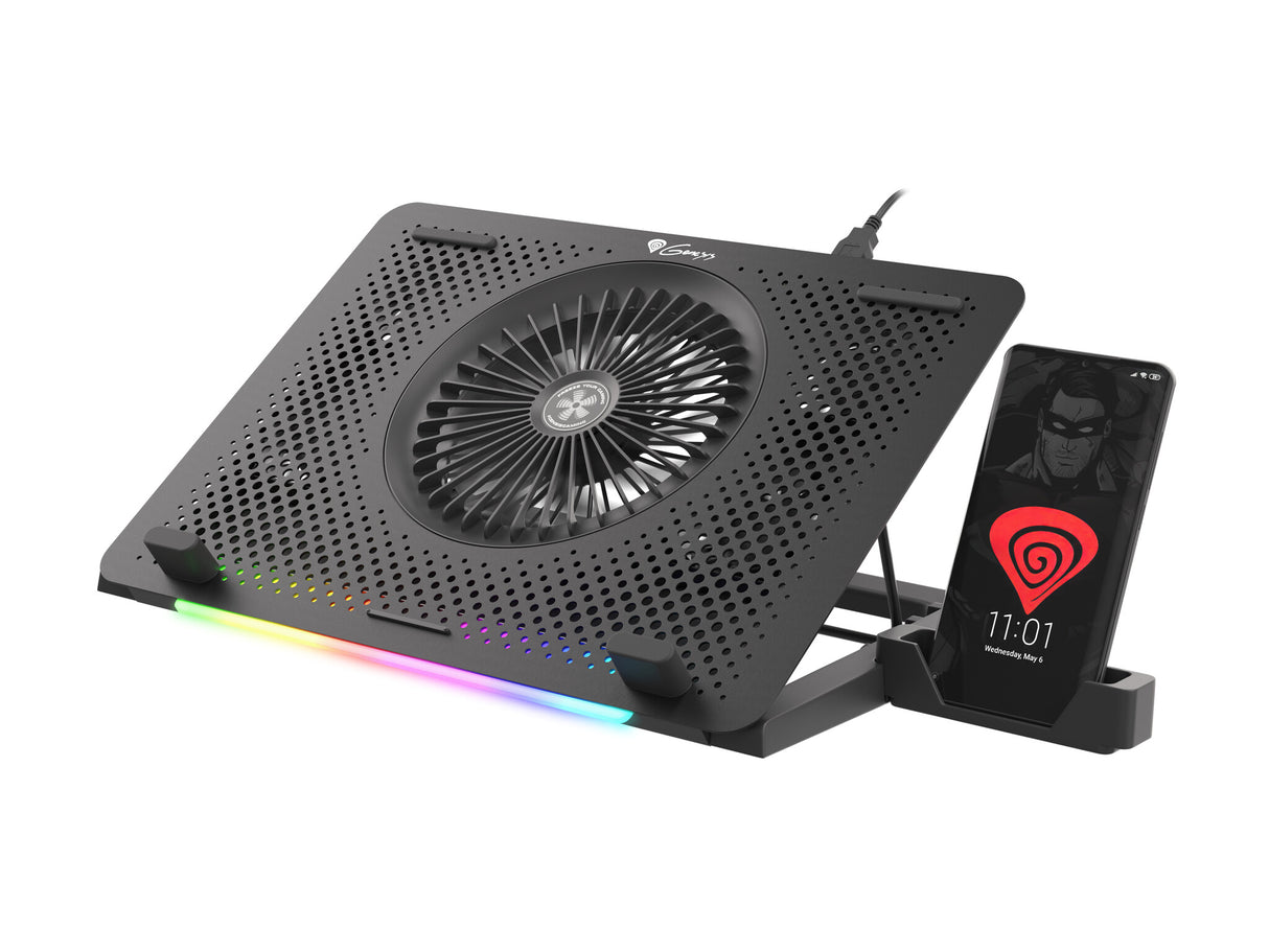 GENESIS Oxid 450 køling til laptop 39,6 cm (15.6") 2400 rpm Sort