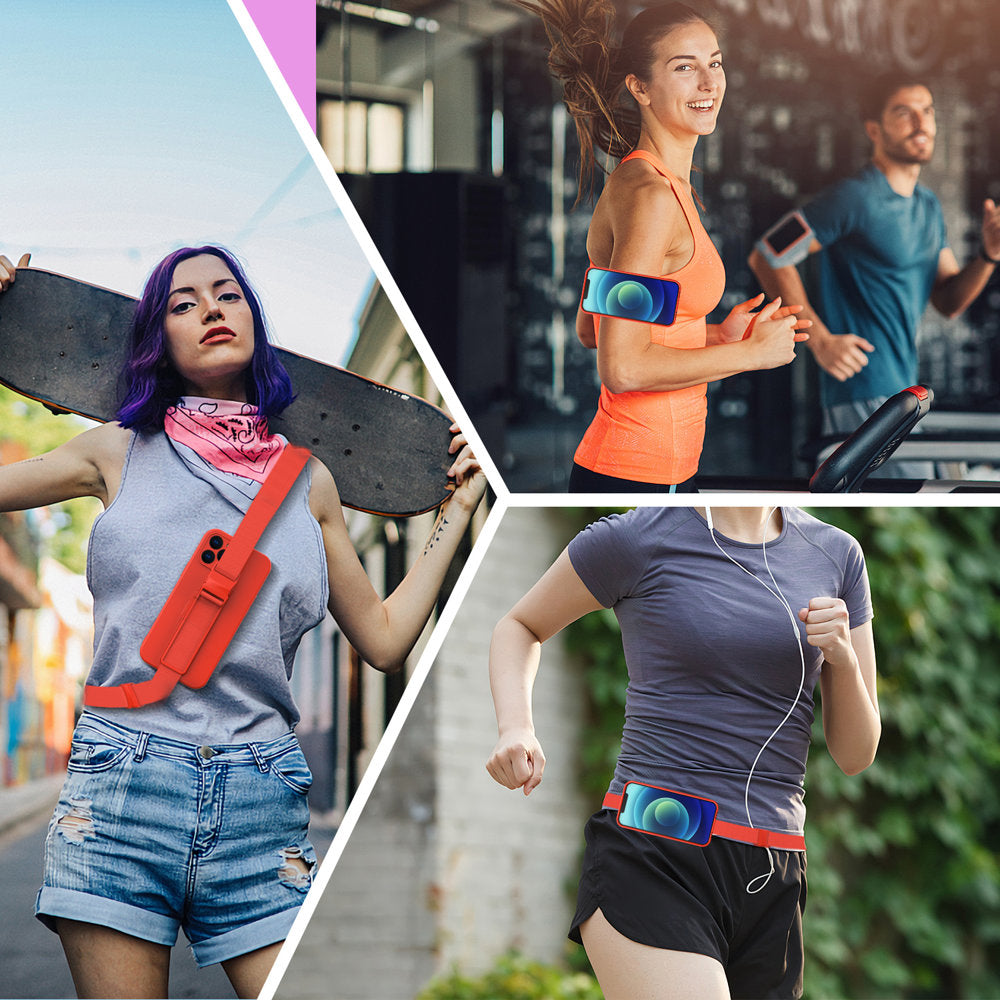 Rope case gel case med kæde lanyard taske lanyard iPhone 12 Pro Max sort