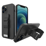 Rope case gel case med en kæde lanyard taske lanyard iPhone 13 mini sort