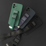 Rope case gel case med en lanyard kæde taske lanyard Samsung Galaxy A32 5G rød