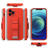 Rope case gel case med en lanyard kæde taske lanyard Samsung Galaxy A32 5G rød