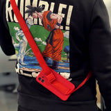 Rope case gel case med en lanyard kæde taske lanyard Samsung Galaxy A32 5G blå