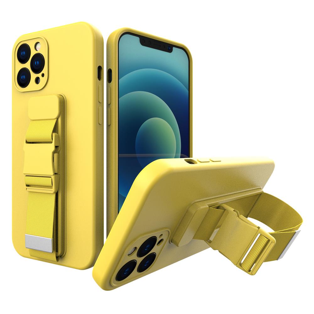 Rope case gel case med en lanyard kæde taske lanyard Samsung Galaxy A32 5G gul