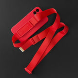 Rope case gel case med en lanyard kæde taske lanyard Samsung Galaxy S21 5G blå
