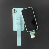 Rope case Gel Case med kæde Lanyard Handbag Lanyard Xiaomi Redmi Note 10 5G / Poco M3 Pro mørkegrøn