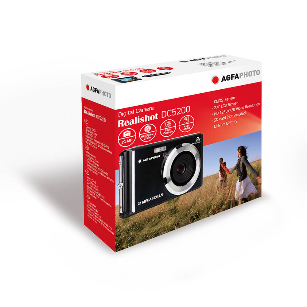 Agfaphoto Digital Camera Dc5200 Cmos 8x 21 Mp Black
