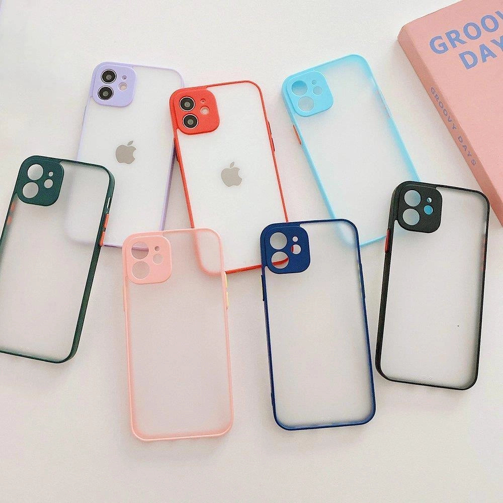 Milky Case silikone fleksible gennemsigtige sag til Samsung Galaxy A42 5G rød