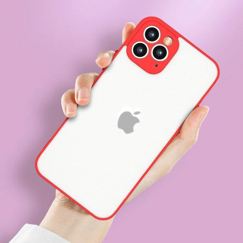 Milky Case silikone fleksible gennemsigtige sag til Samsung Galaxy A42 5G rød