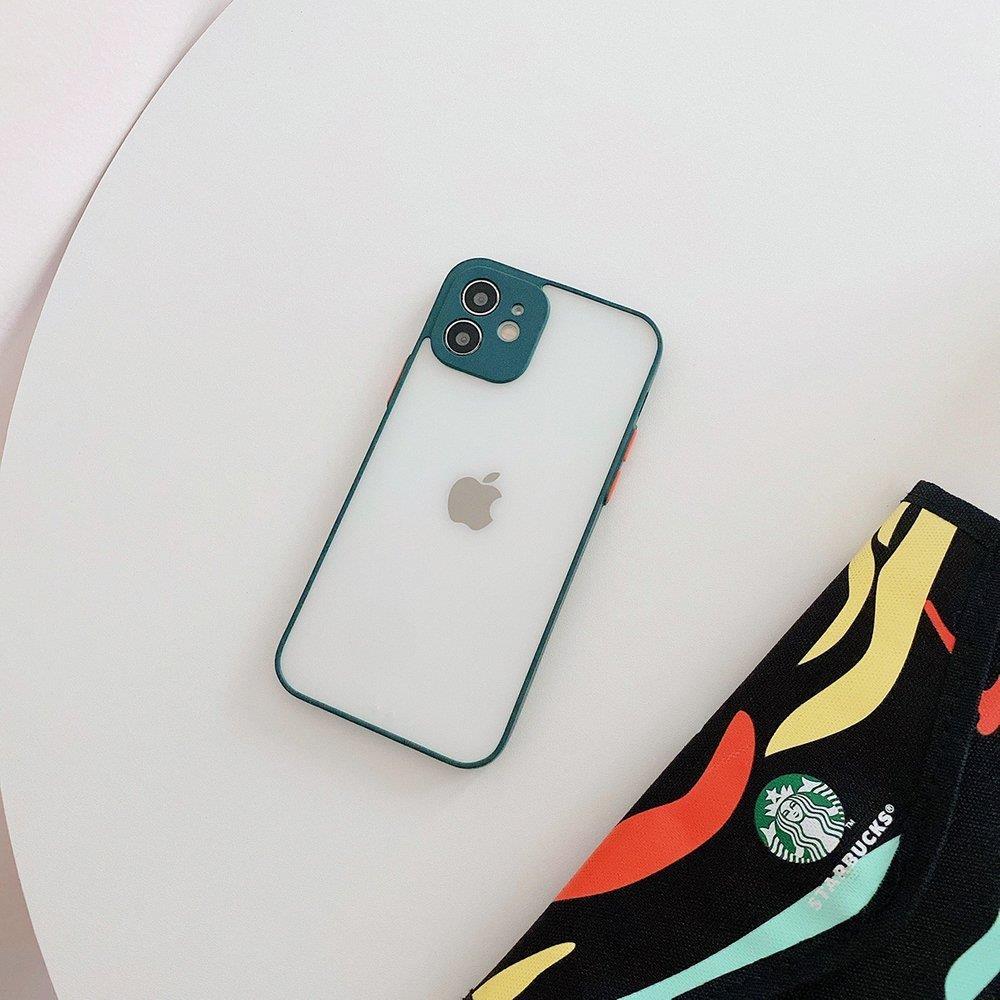 Milky Case silikone fleksibelt gennemsigtigt etui til Samsung Galaxy A42 5G mørkegrøn