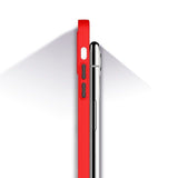 Milky Case silikone fleksibelt gennemsigtigt etui til Xiaomi Redmi Note 10 / Redmi Note 10S rød