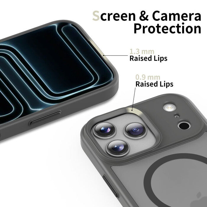 Tech Protect Magmat Magsafe Iphone 17 Pro Matte Krydskrift Grå