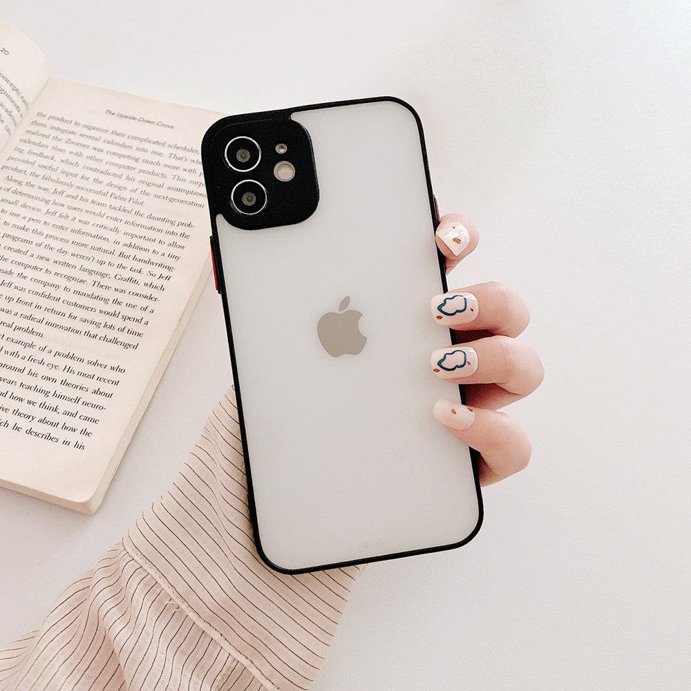 Milky Case silikone fleksibelt gennemskinneligt etui til Samsung Galaxy A22 4G sort