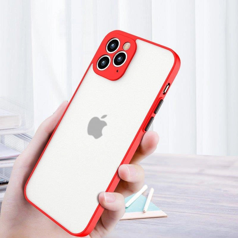 Milky Case silikone fleksible gennemsigtige sag til Samsung Galaxy A22 4G rød