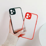 Milky Case silikone fleksibelt gennemsigtigt etui til Samsung Galaxy A22 4G rød