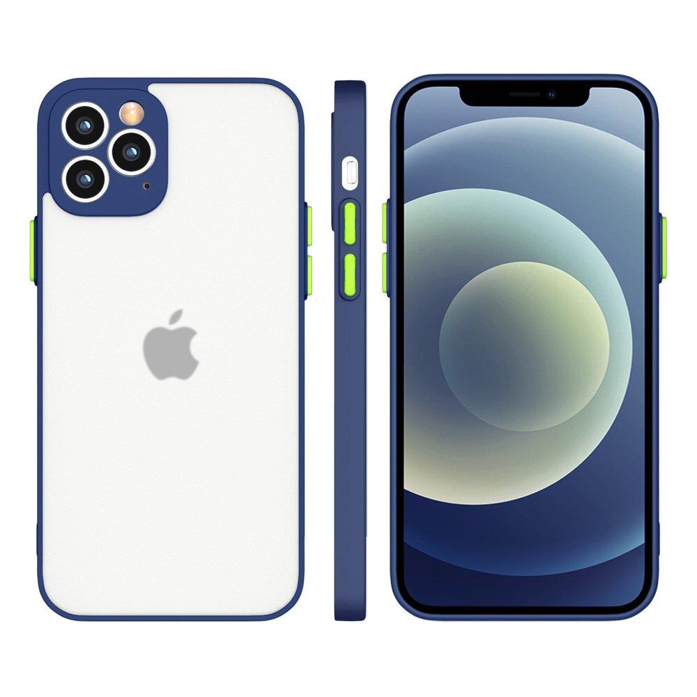Milky Case silikone fleksibelt gennemsigtigt etui til Samsung Galaxy A22 4G marineblå