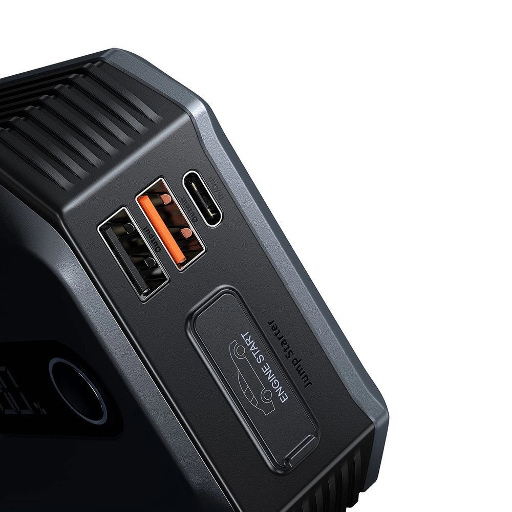 Baseus powerbank Power Starter Jump Starter start enhed booster 20000mAh 12V (2000A / 1000A) + krokodille klip kabler sort (CGNL020001)