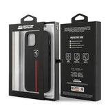 Ferrari FEOMSHCP12LBK iPhone 12 Pro Max sort/sort hardcase Off Track læder nylon stribe