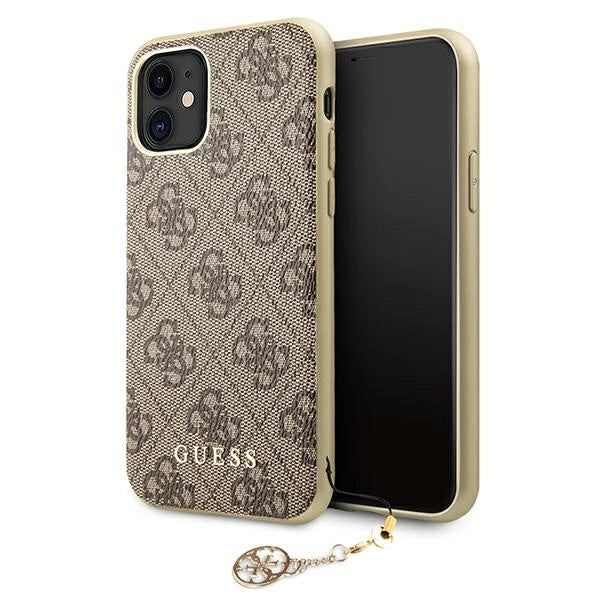 Guess GUHCN61GF4GBR iPhone 11 6.1" / Xr brun/brun hard case 4G Charms Collection