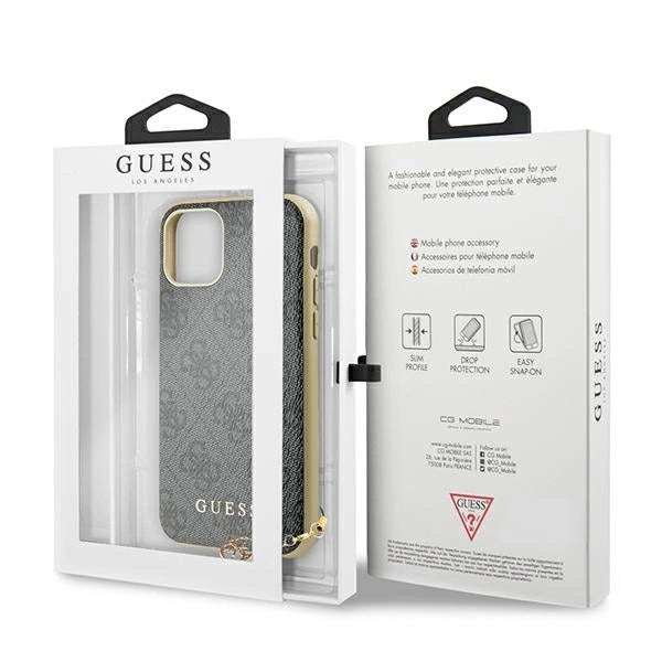 Guess GUHCN61GF4GGR iPhone 11 6.1" / Xr grå/grå hard case 4G Charms Collection
