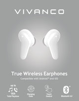 Vivanco Fresh Pair Headset Trådløs I ørerne Opkald/musik Bluetooth Hvid