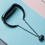 Metal armbånd til Xiaomi Mi Band 3 / 4 / 5 / 6 band rem - sort