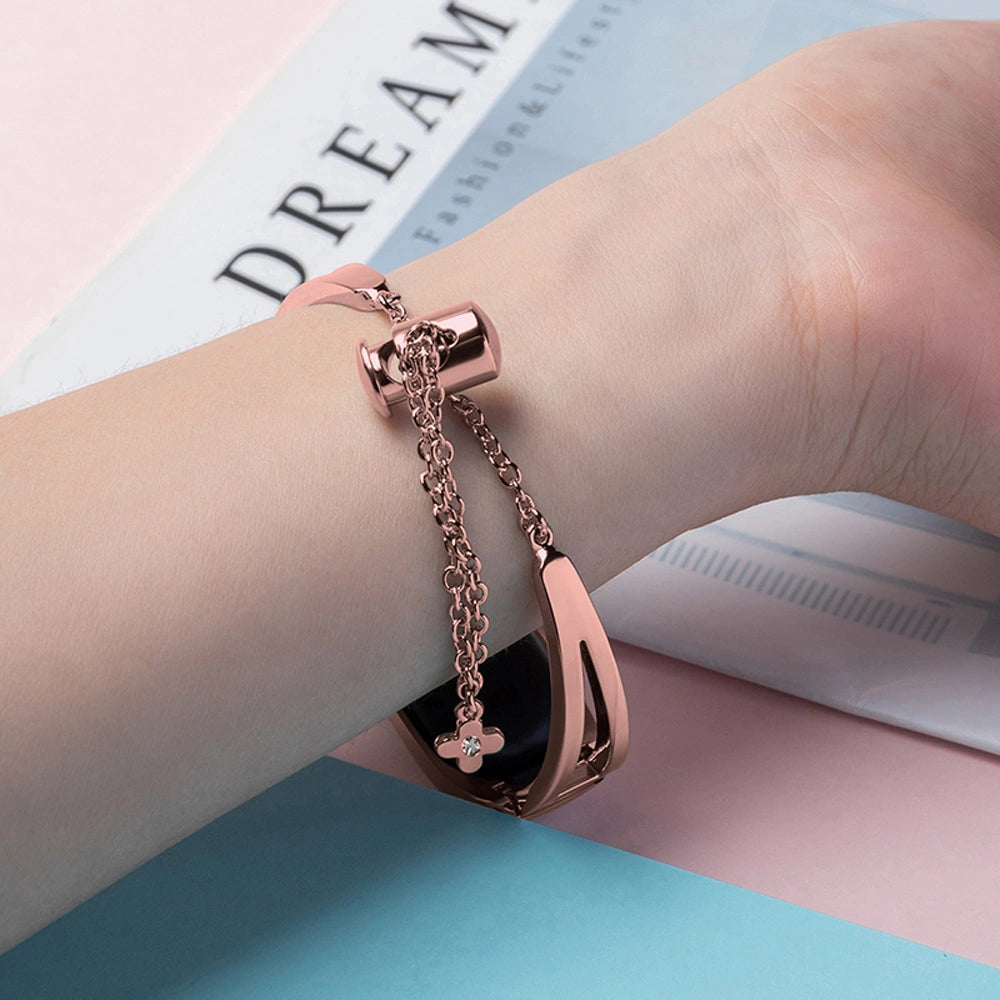 Metal armbånd til Xiaomi Mi Band 3 / 4 / 5 / 6 band rem - pink