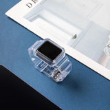 Silicone Band Strap Armbånd Case Strap Light Set til Apple Watch 44mm - sort