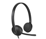 Logitech H340 USB Headset Ledningsført Kontor/Callcenter USB Type-A Sort