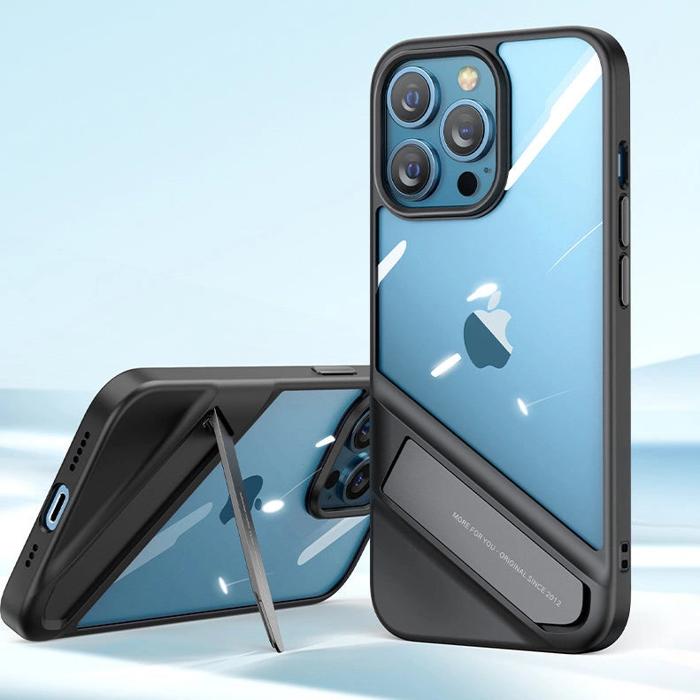 Ugreen Fusion Kickstand Case iPhone 13 Pro Hard Cover med Gel Frame og Stand sort (90153)