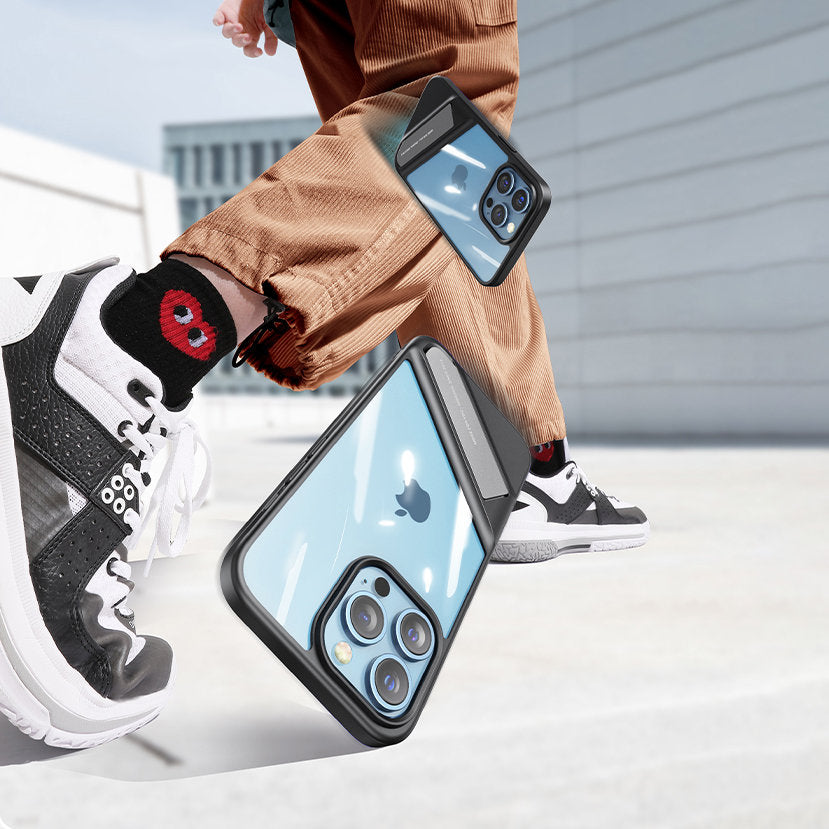 Ugreen Fusion Kickstand Case iPhone 13 Pro Hard Cover med Gel Frame og Stand sort (90153)