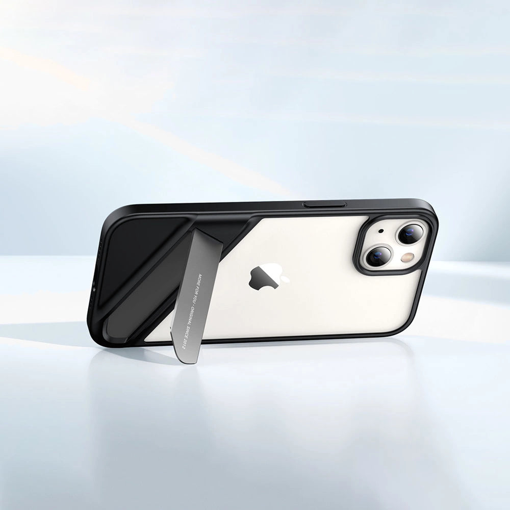 Ugreen Fusion Kickstand Case iPhone 13 Pro Hard Cover med Gel Frame og Stand sort (90153)
