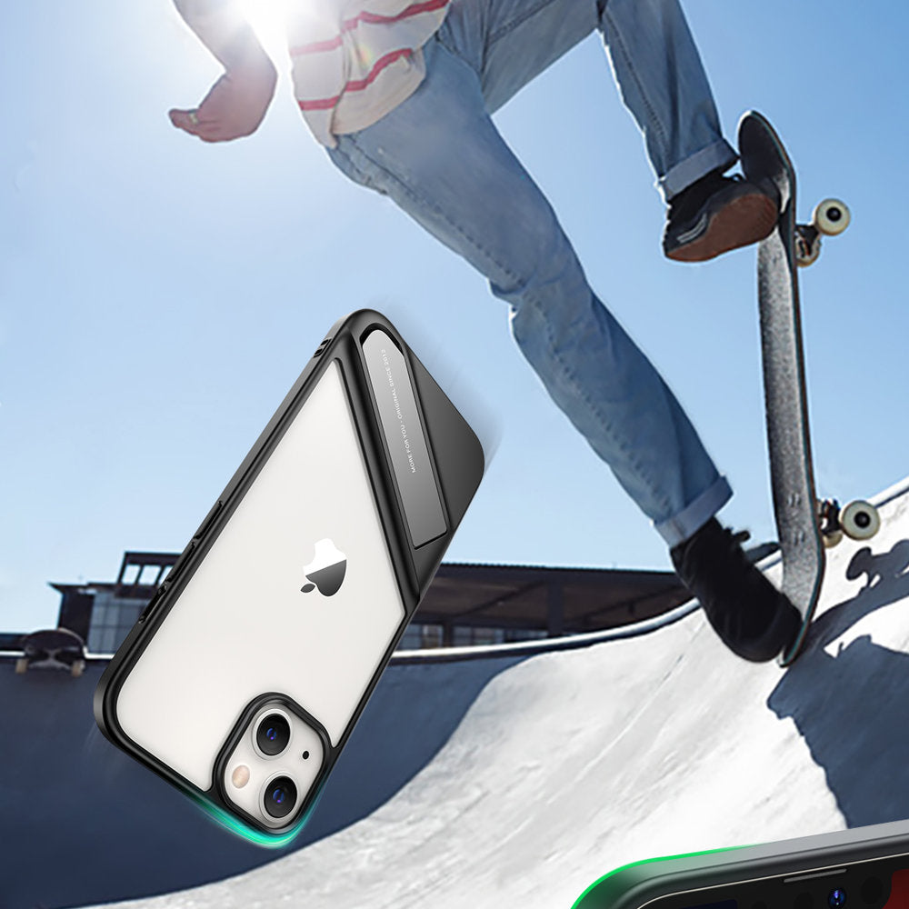 Ugreen Fusion Kickstand Case iPhone 13 Pro Hard Cover med Gel Frame og Stand sort (90153)