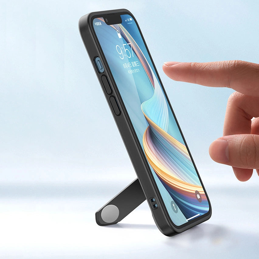 Ugreen Fusion Kickstand Case iPhone 13 Pro Hard Cover med Gel Frame og Stand sort (90153)